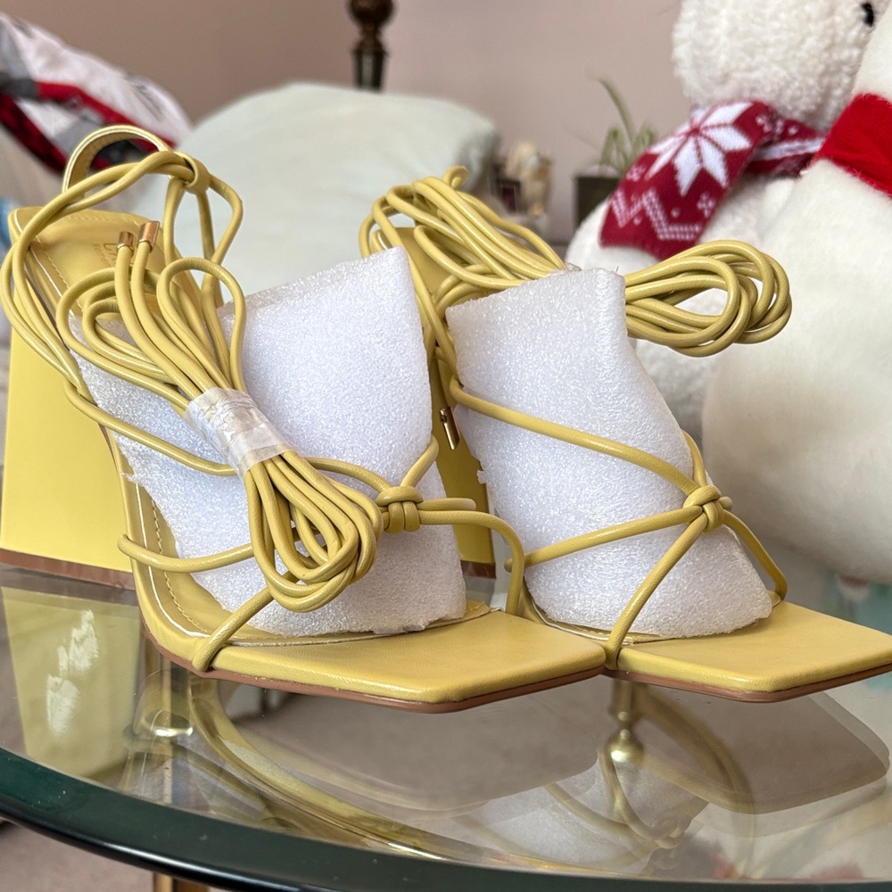 Yellow Strappy Sandals - Picture 1 of 4